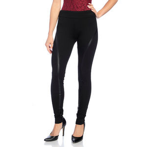 Marc Bouwer Stretch Knit Faux Leather Leggings